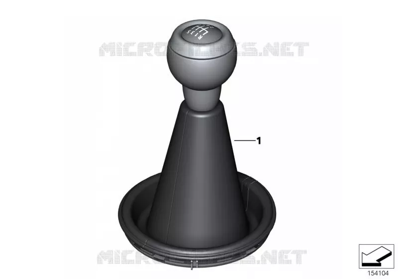 Pommeau de levier/recouvrement levier VT MINI MINI ONE 2008 One N One