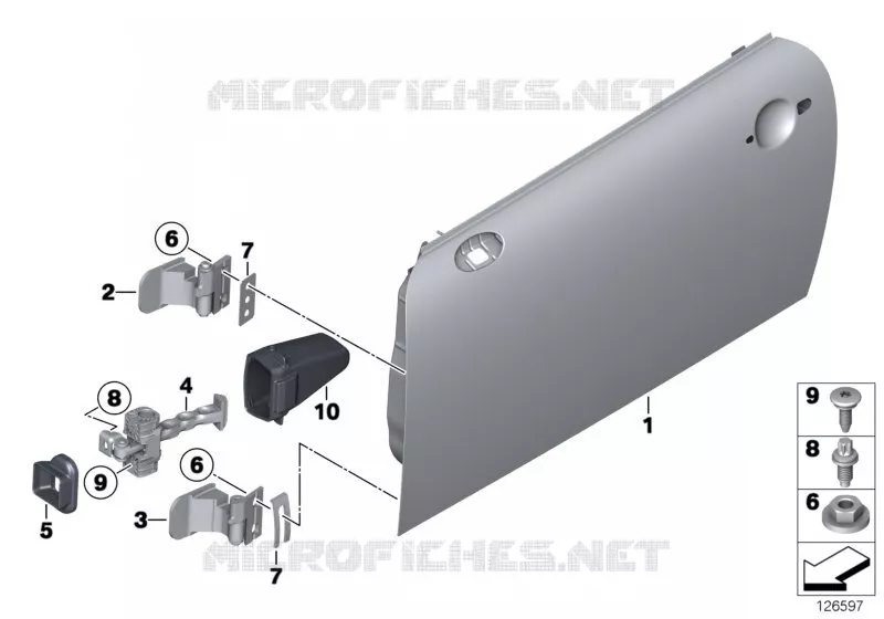 Porte AV-Charnière/Frein de porte MINI MINI ONE 2009 One N One