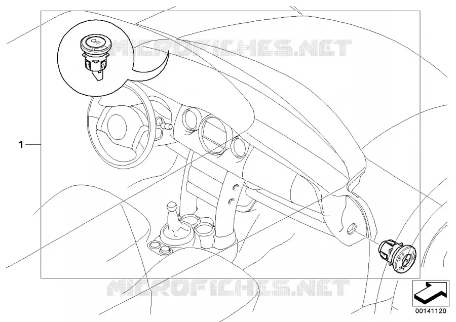Post-équipement, coupure airbag passager MINI MINI ONE 2005 One N One