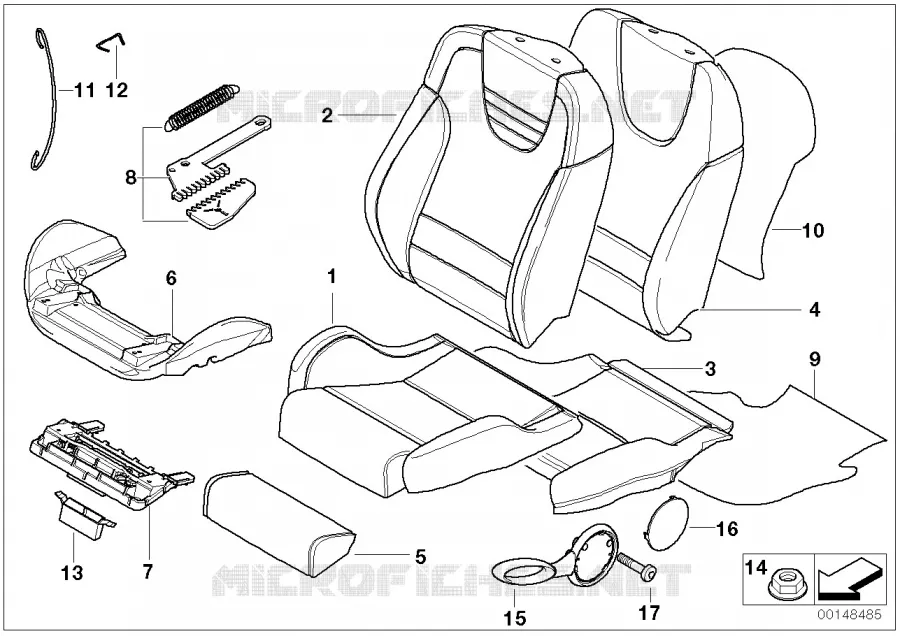 Recaro siege-baquet piec.detach. MINI MINI ONE 2003 One N One
