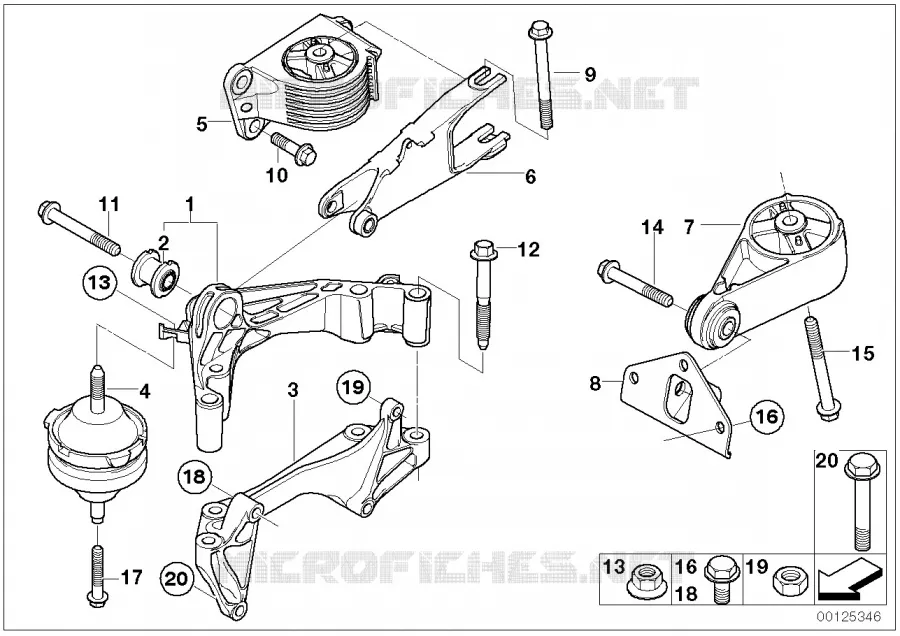 Suspension moteur MINI MINI ONE D 2002 One D N One D