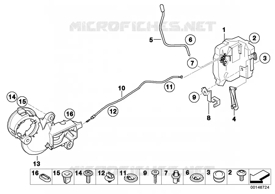 Système de fermeture porte avant MINI MINI ONE 2003 One N One