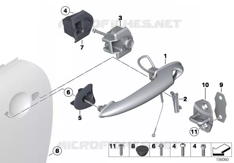 Système de fermeture porte avant MINI MINI ONE 2008 One N One
