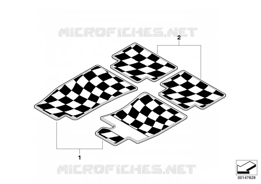 Tapis de sol Sport John Cooper Works MINI MINI COOPER S 2003 Cooper S N Cooper S