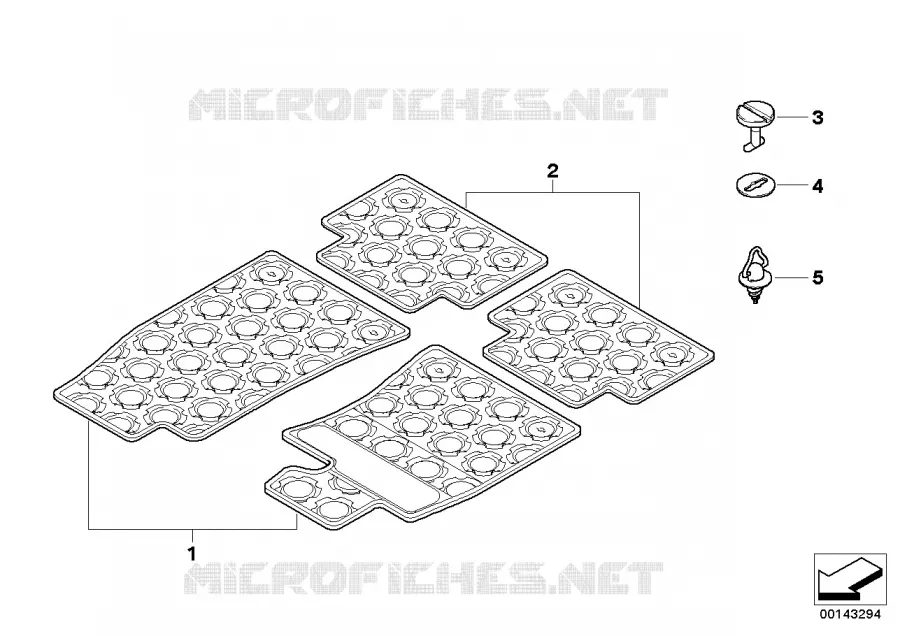 Tapis de sol caoutchouc MINI MINI COOPER S 2002 Cooper S N Cooper S