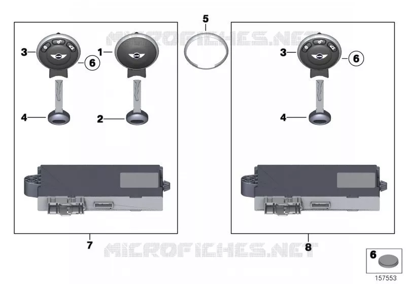 Télécommande radio MINI MINI COOPER D 2011 Cooper D 2.0 N Cooper D 2.0