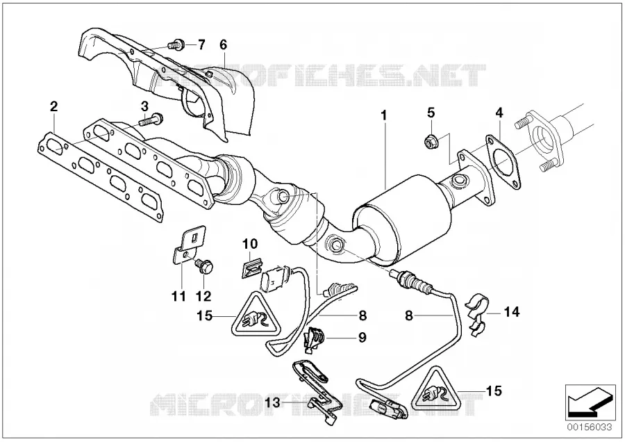 Tuyau déchappement avec pot catalytique MINI MINI COOPER 2002 Cooper N Cooper