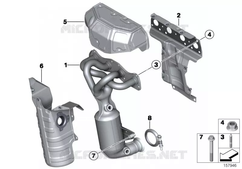 Tuyau déchappement avec pot catalytique MINI MINI ONE ECO 2009 One Eco N One Eco