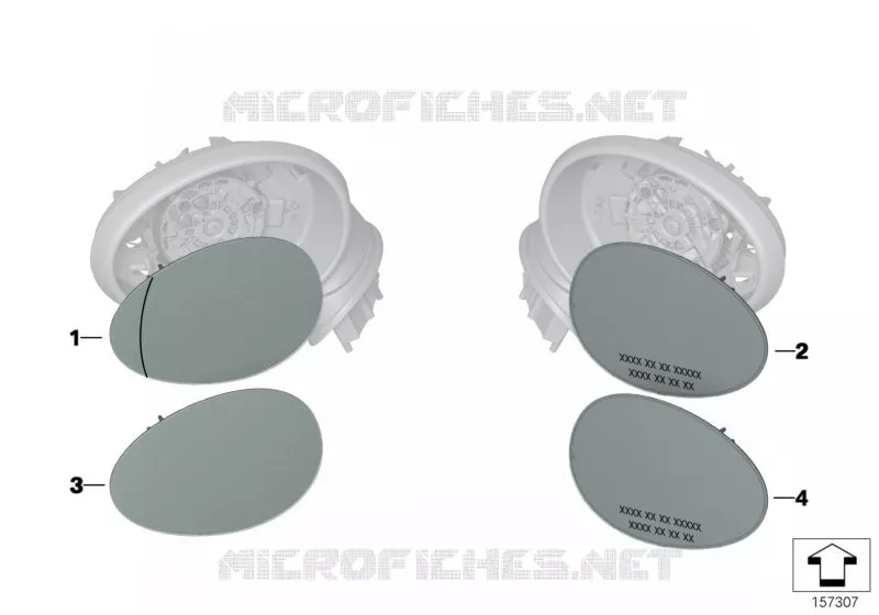 Verre de rétroviseur MINI MINI COOPER D 2006 Cooper D N Cooper D