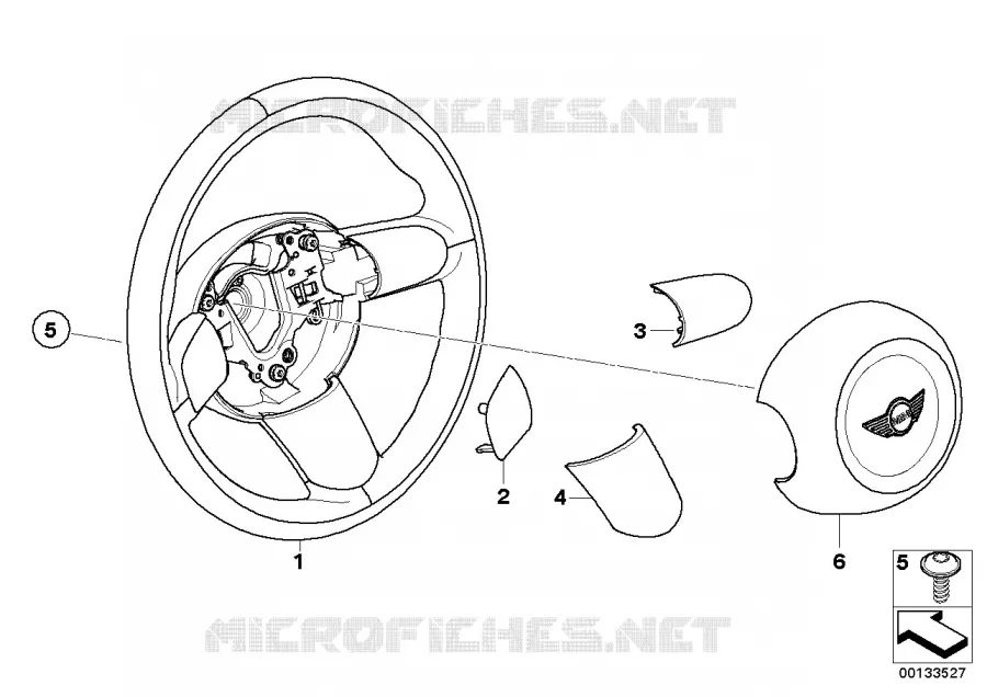 Volant sport avec airbag MINI MINI COOPER S 2002 Cooper S N Cooper S