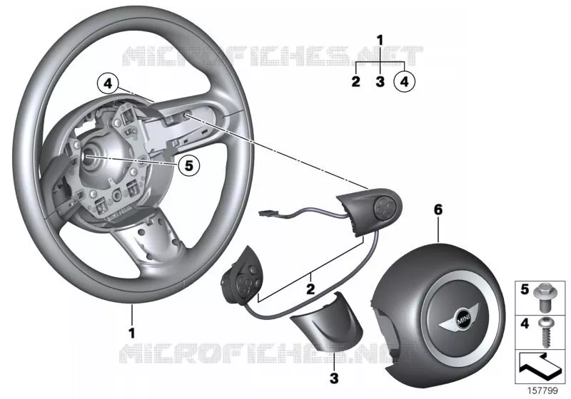 Volant sport avec airbag multifonction MINI MINI COOPER 2008 Cooper N Cooper