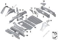Plancher de coffre ar/passage de roue ar pour MINI Cooper ALL4 de 2013
