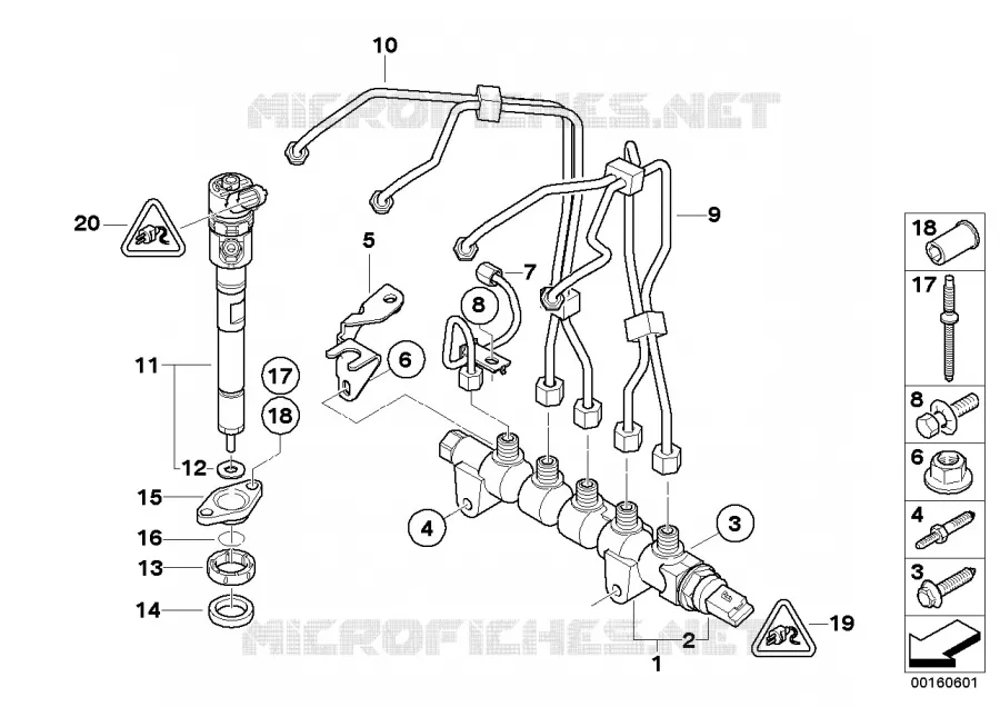 Accumulateur HP/injecteur/conduite MINI MINI ONE D 2009 One D N One D