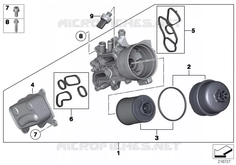 Alimentat.dhuile-filtre, nid radiateur MINI MINI COOPER S 2010 Cooper S N Cooper S