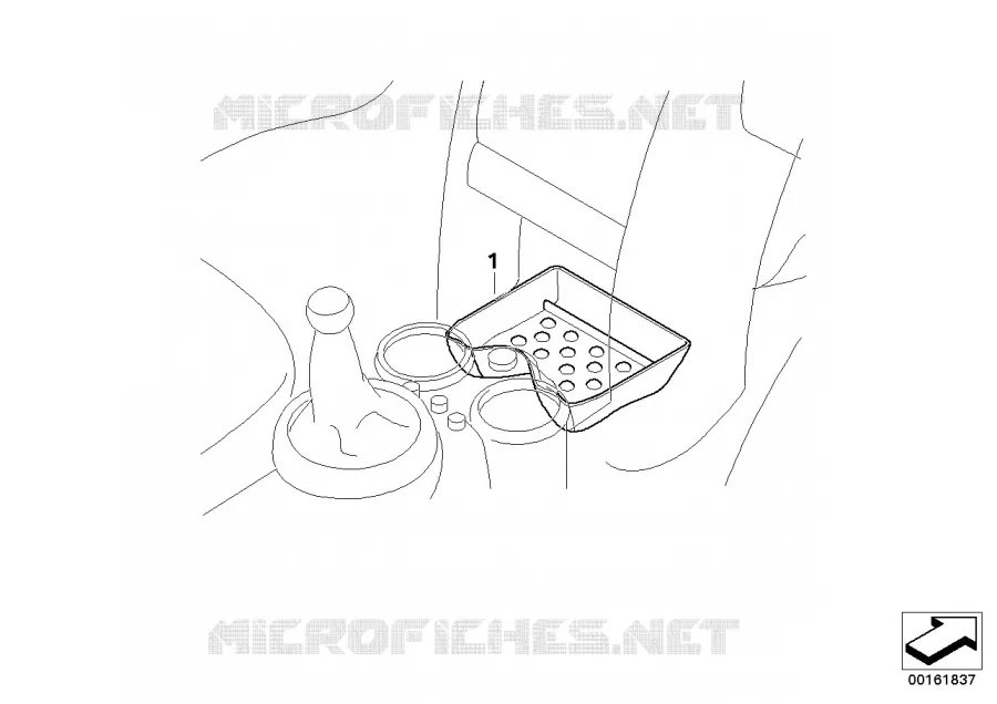Bacs de rangement de console centrale MINI MINI COOPER D 2005 Cooper D N Cooper D