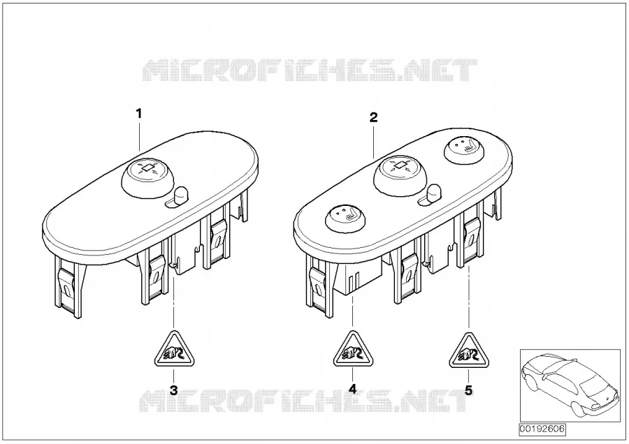 Bouton de reglage du retroviseur MINI MINI COOPER 2003 Cooper N Cooper