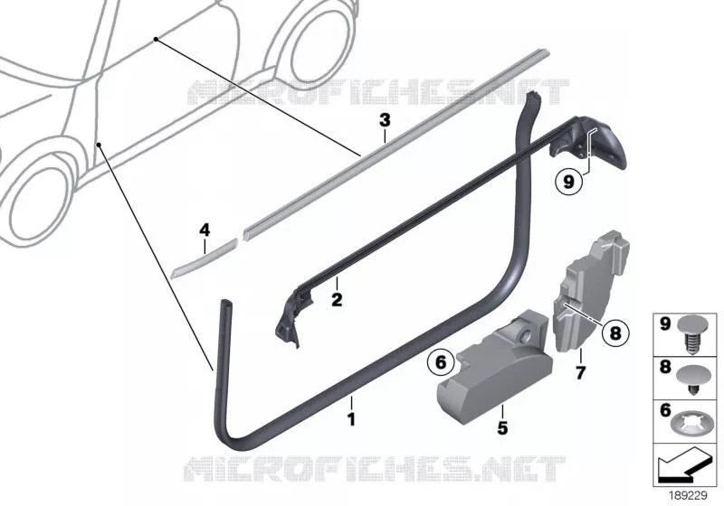 Caches et joints porte avant MINI MINI ONE 2009 One N One