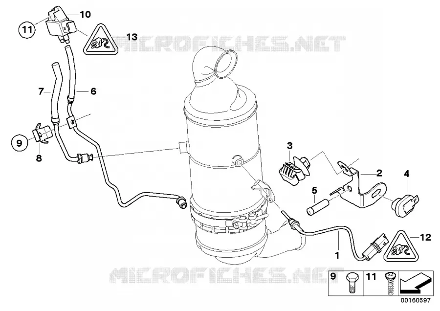 Capt. filtre particules/pièc.rapportées MINI MINI COOPER D 2007 Cooper d N Cooper d