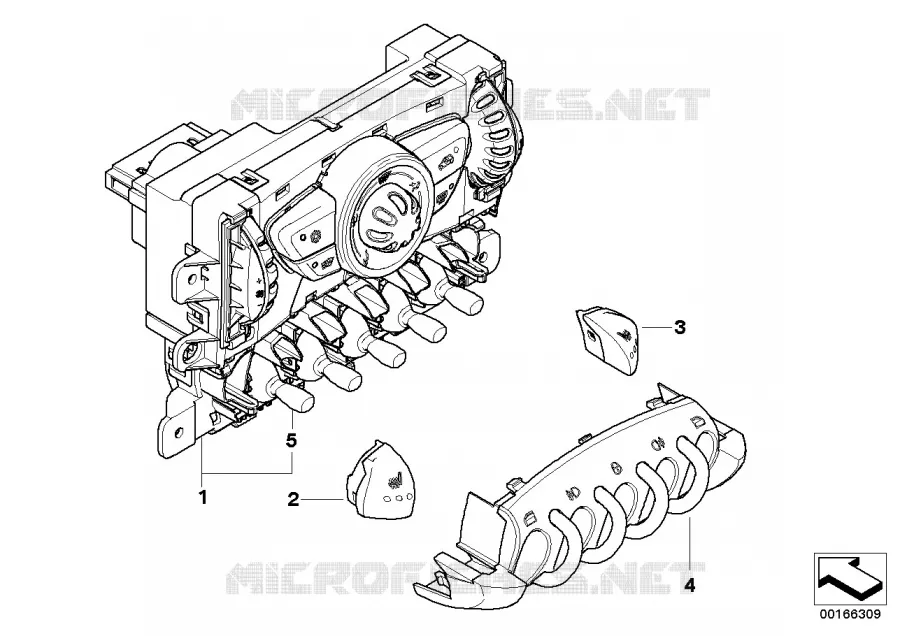 Commande de climatiseur MINI MINI COOPER 2006 Cooper N Cooper