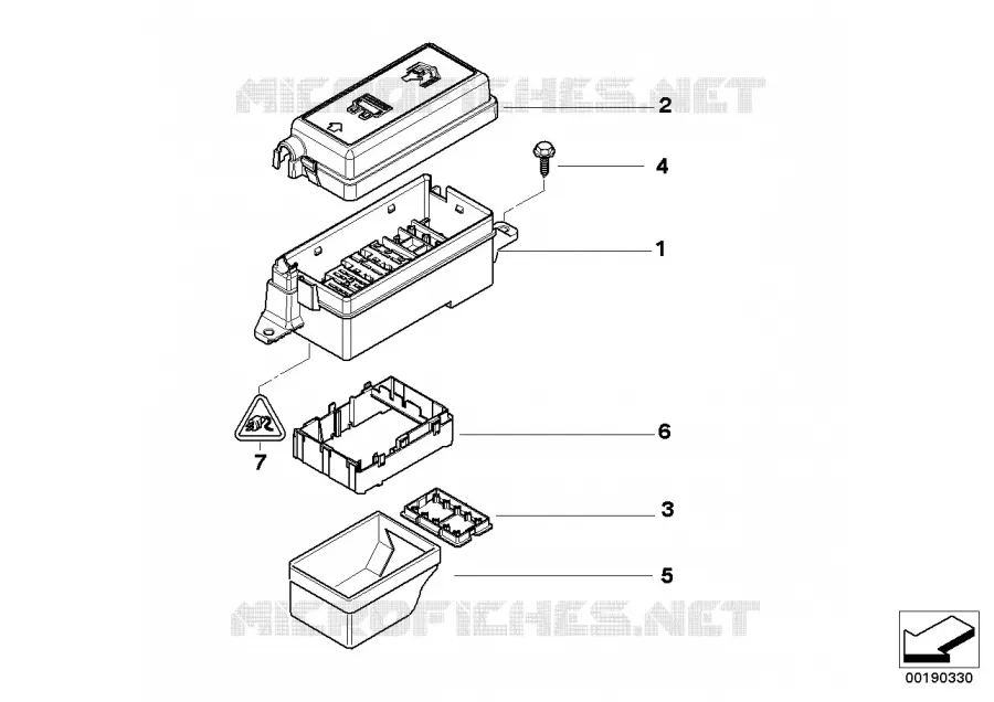 Composants boite a fusibles compart.mot MINI MINI ONE D 2002 One D N One D