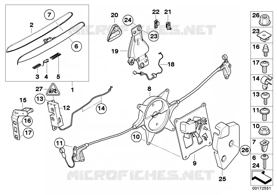 Couvercle de coffre/Système de fermeture MINI MINI COOPER 2003 Cooper N Cooper