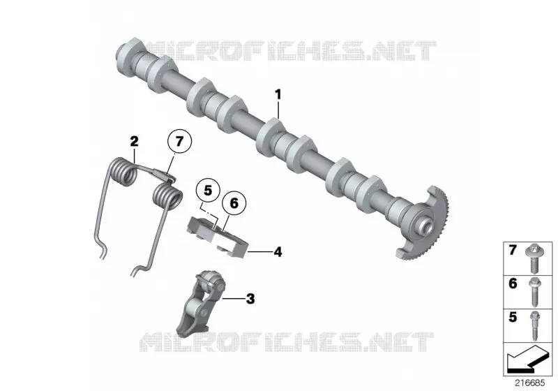 Distribution, arbre excentrique MINI MINI COOPER S 2010 Cooper S ALL4 N Cooper S ALL4