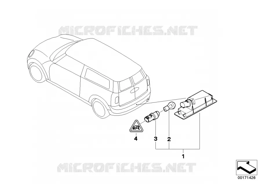 Eclairage de plaque dimmatriculation MINI MINI JOHN COOPER WORKS 2010 Coop.S JCW N Coop.S JCW