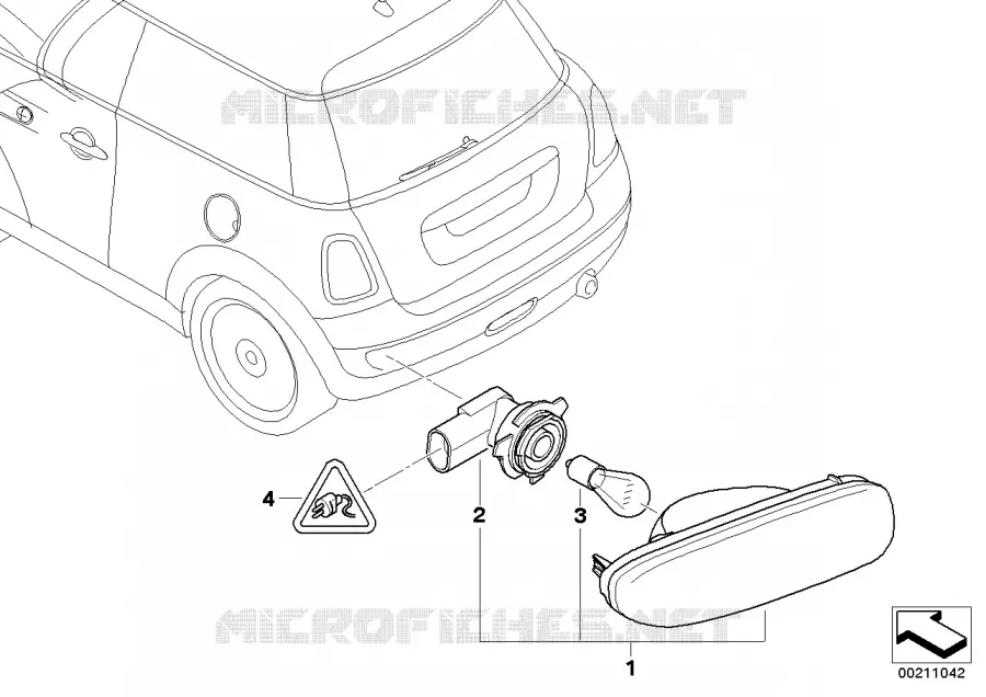 Feu antibrouillard arriere MINI MINI COOPER SD 2009 Cooper SD N Cooper SD