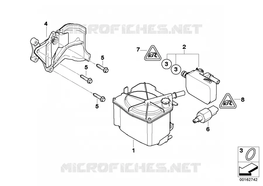 Filtre à carburant MINI MINI COOPER D 2005 Cooper D N Cooper D