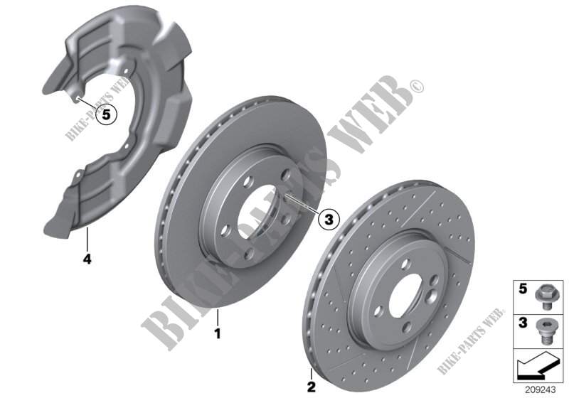 Frein de roue av disque de frein pour MINI Cooper de 2009