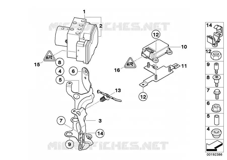 Groupe hydr.DSC/boît.de cde/support MINI MINI COOPER 2006 Cooper N Cooper