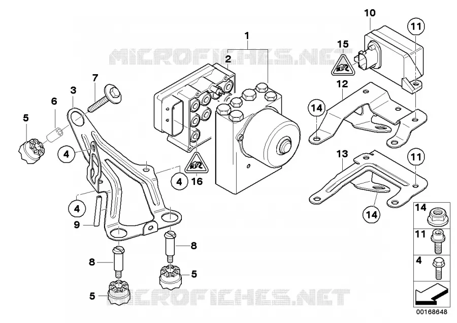 Groupe hydr.DSC/support/capteurs MINI MINI COOPER S 2003 Cooper S N Cooper S