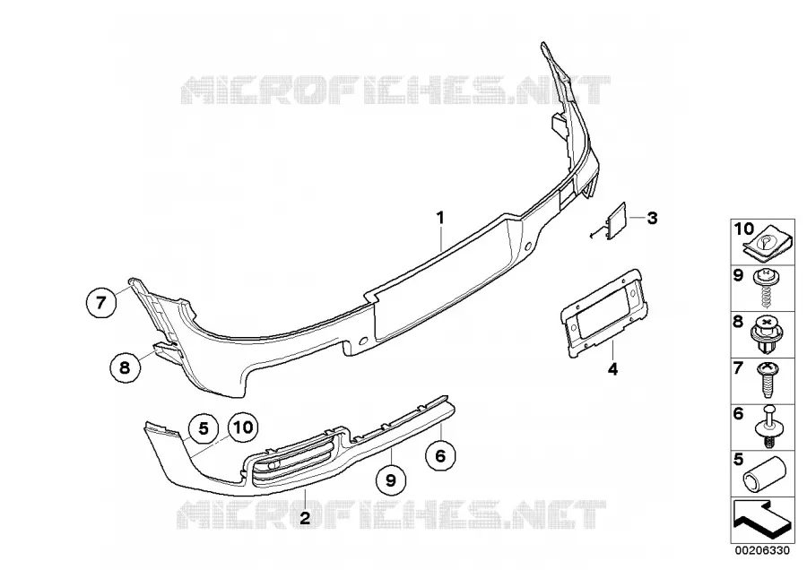 Habillage arr. pack aérodynamique JCW MINI MINI JOHN COOPER WORKS 2007 Coop.S JCW N Coop.S JCW