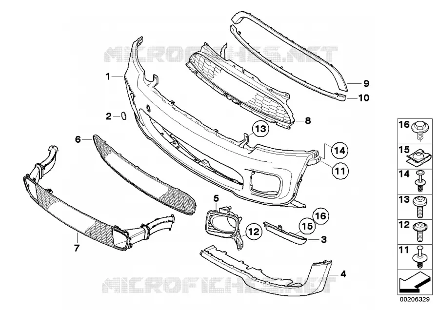 Habillage avant pack aérodynamique JCW MINI MINI COOPER 2009 Cooper N Cooper