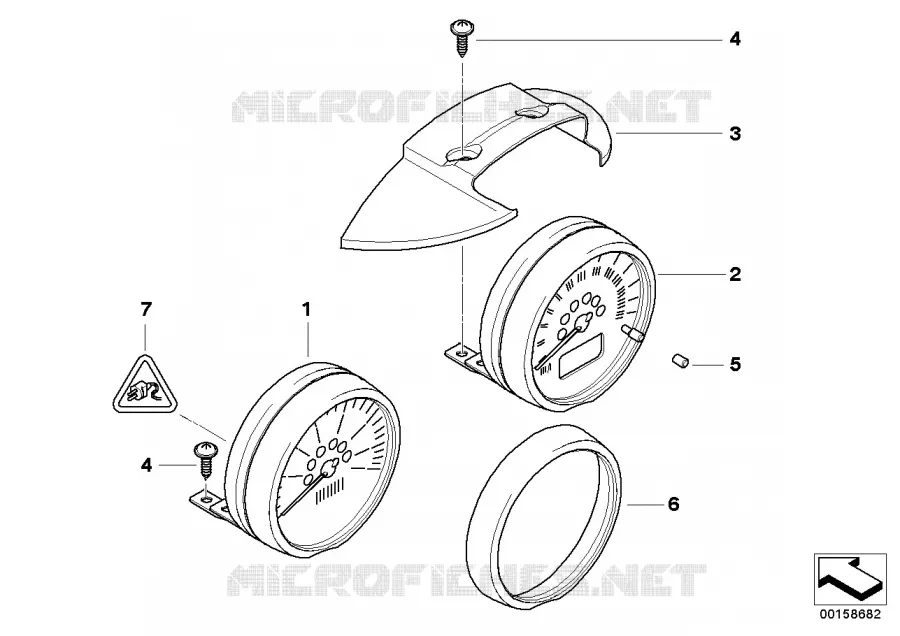 Instruments singul.de colonne de direct. MINI MINI COOPER S 2000 Cooper S N Cooper S