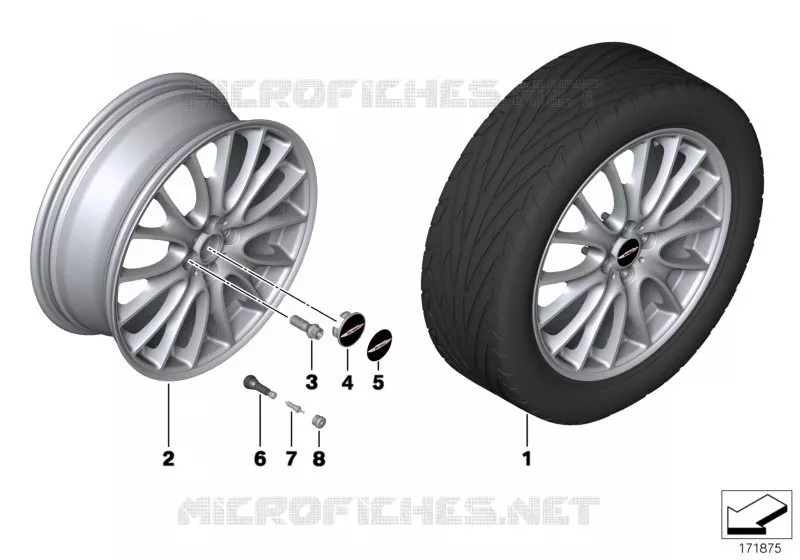 JCW LM Rad Cross Spoke R113 MINI MINI COOPER D 2007 Cooper d N Cooper d