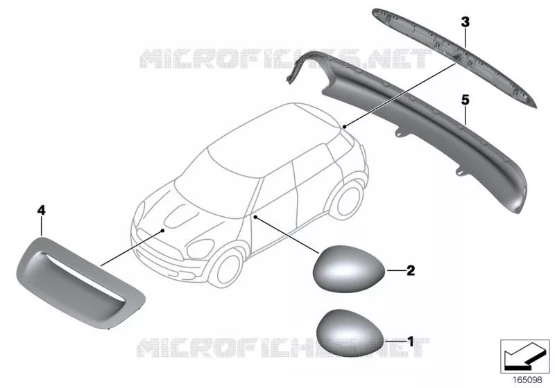 JCW accessoires aérodynamiques - R5x MINI MINI COOPER SD 2010 Cooper SD ALL4 N Cooper SD ALL4