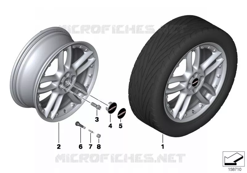 Jante jcw compos. dble-spoke (Styl.109) MINI MINI ONE 2008 One N One
