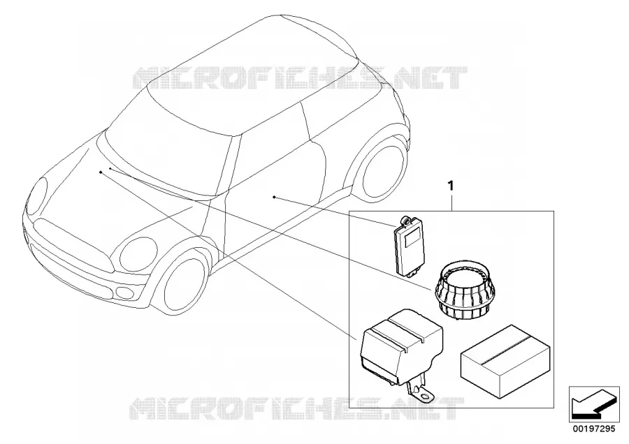 Kit 2ème monte alarme antivol MINI MINI COOPER 2009 Cooper N Cooper