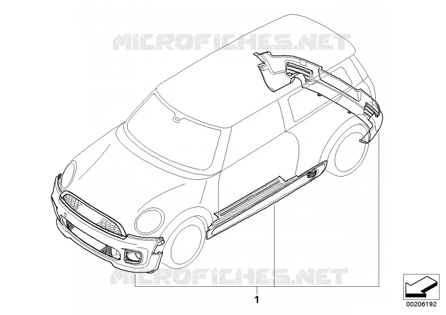 Kit aérodynamique JCW MINI MINI JOHN COOPER WORKS 2007 Coop.S JCW N Coop.S JCW