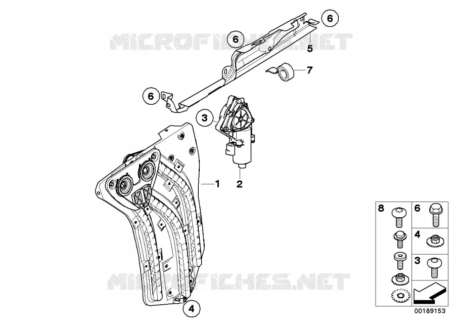 Mécanisme de fenêtre de porte arrière MINI MINI ONE 2009 One N One