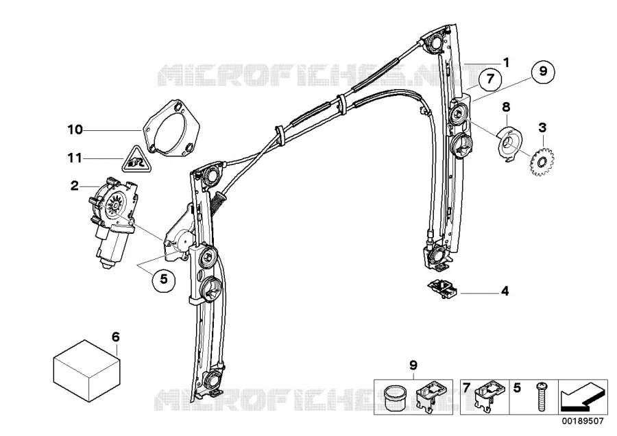 Mécanisme de fenêtre de porte avant MINI MINI COOPER 2002 Cooper N Cooper