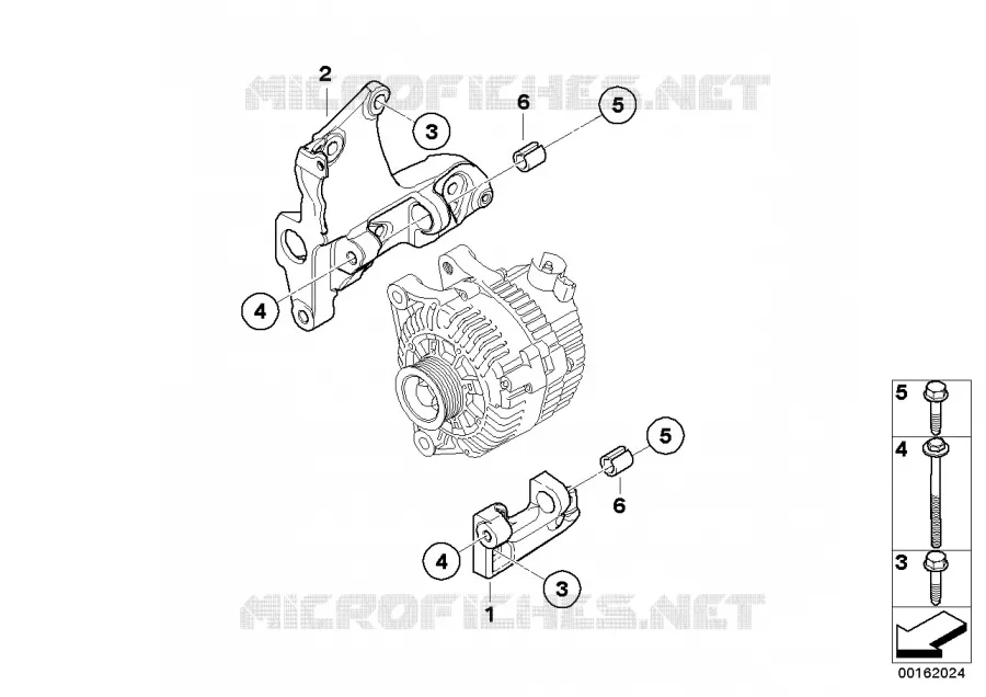 Pièces de fixation dalternateur MINI MINI COOPER D 2006 Cooper d N Cooper d