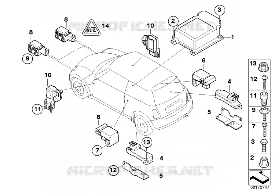 Pièces électriques dairbag MINI MINI COOPER S 2002 Cooper S N Cooper S