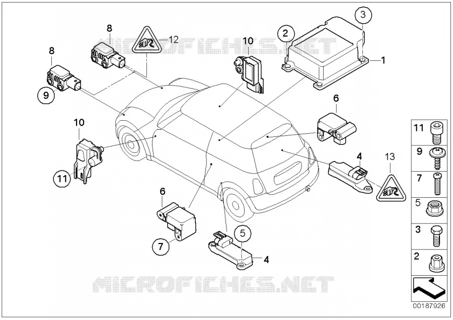 Pièces électriques dairbag MINI MINI ONE 2002 One 1.4i N One 1.4i
