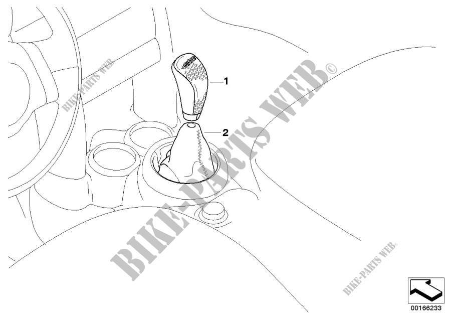 Pommeau de levier de vitesses pour MINI Cooper ALL4 de 2012