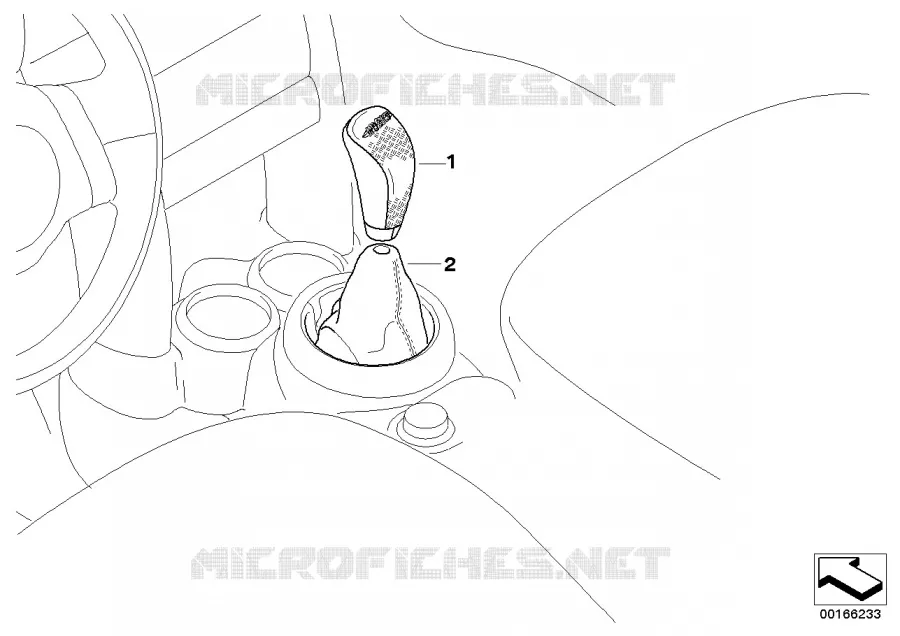 Pommeau de levier de vitesses MINI MINI COOPER S 2003 Cooper S N Cooper S