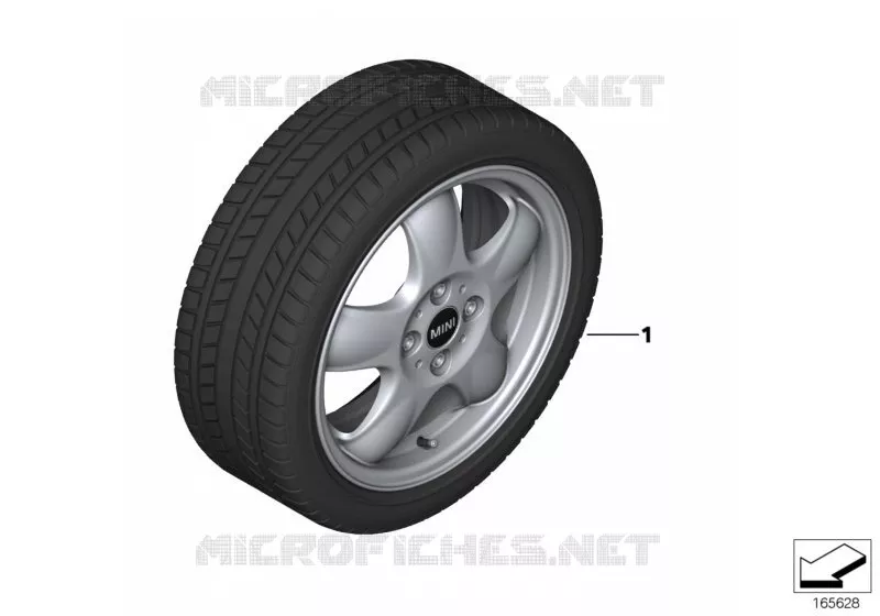 Roue compl.hiver 5 Star Sp. R100 - 15