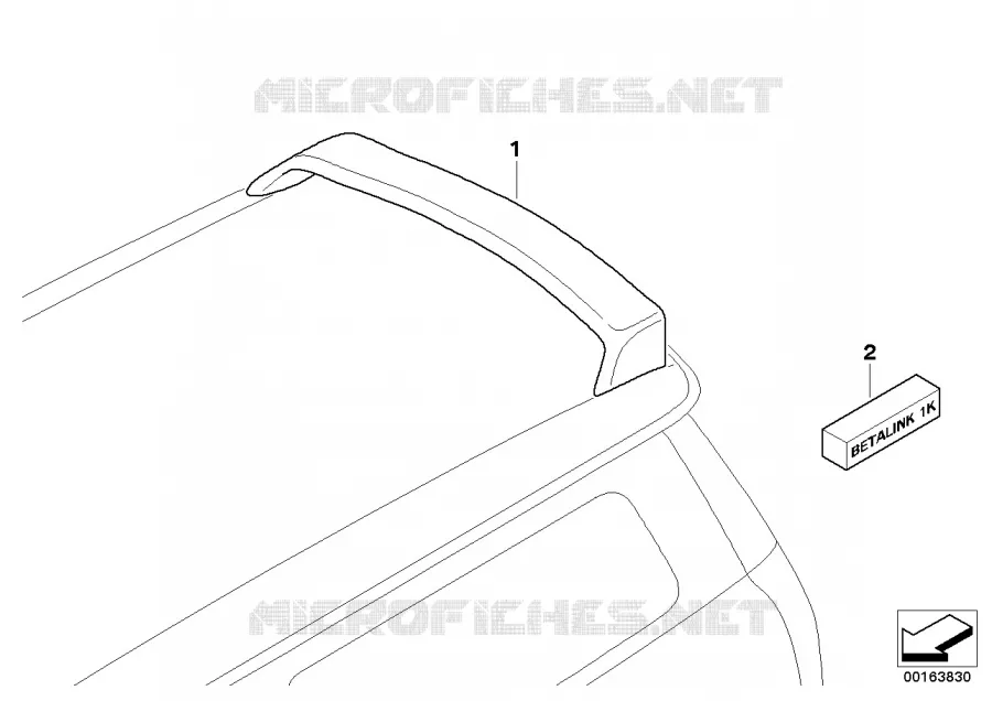Spoiler de toit MINI MINI COOPER D 2007 Cooper d N Cooper d