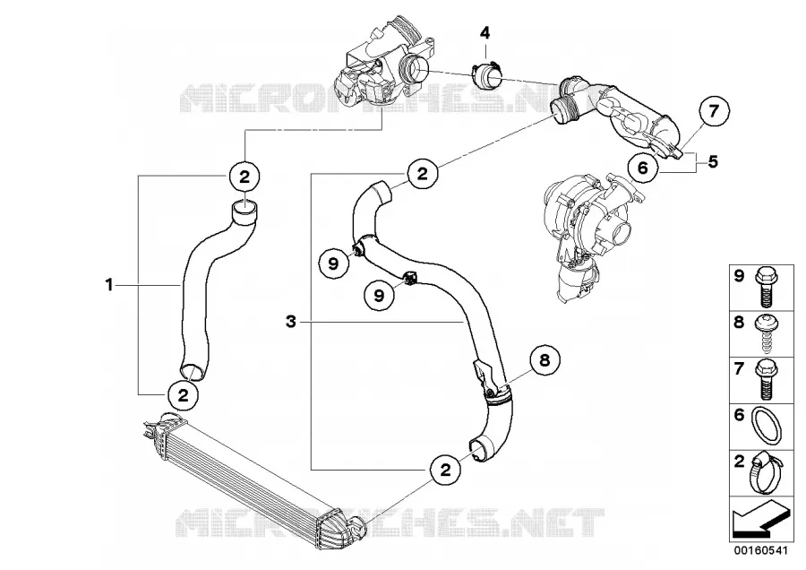 Syst.daspiration-tube dair suralimente MINI MINI COOPER D 2006 Cooper D N Cooper D